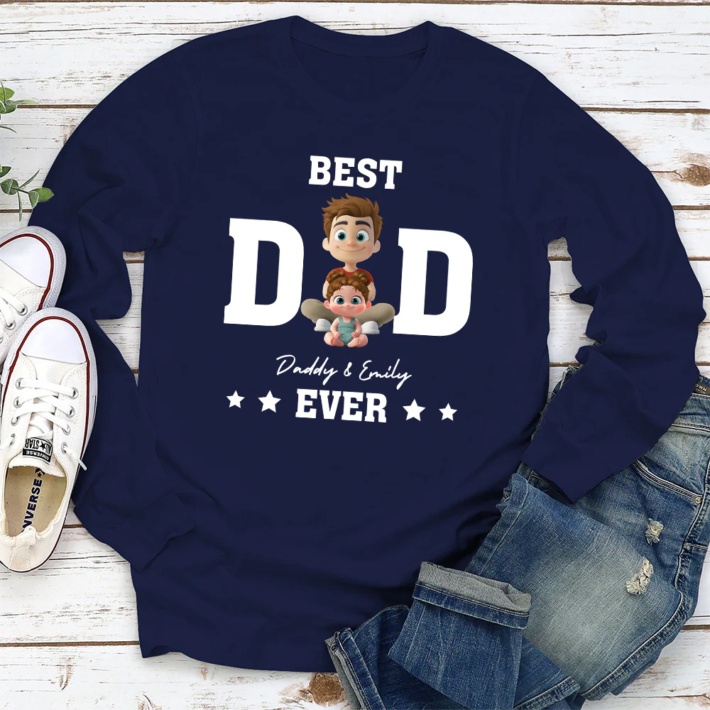 Best Dad And Awesome Kid - Personalized Custom Shirt - Image 4