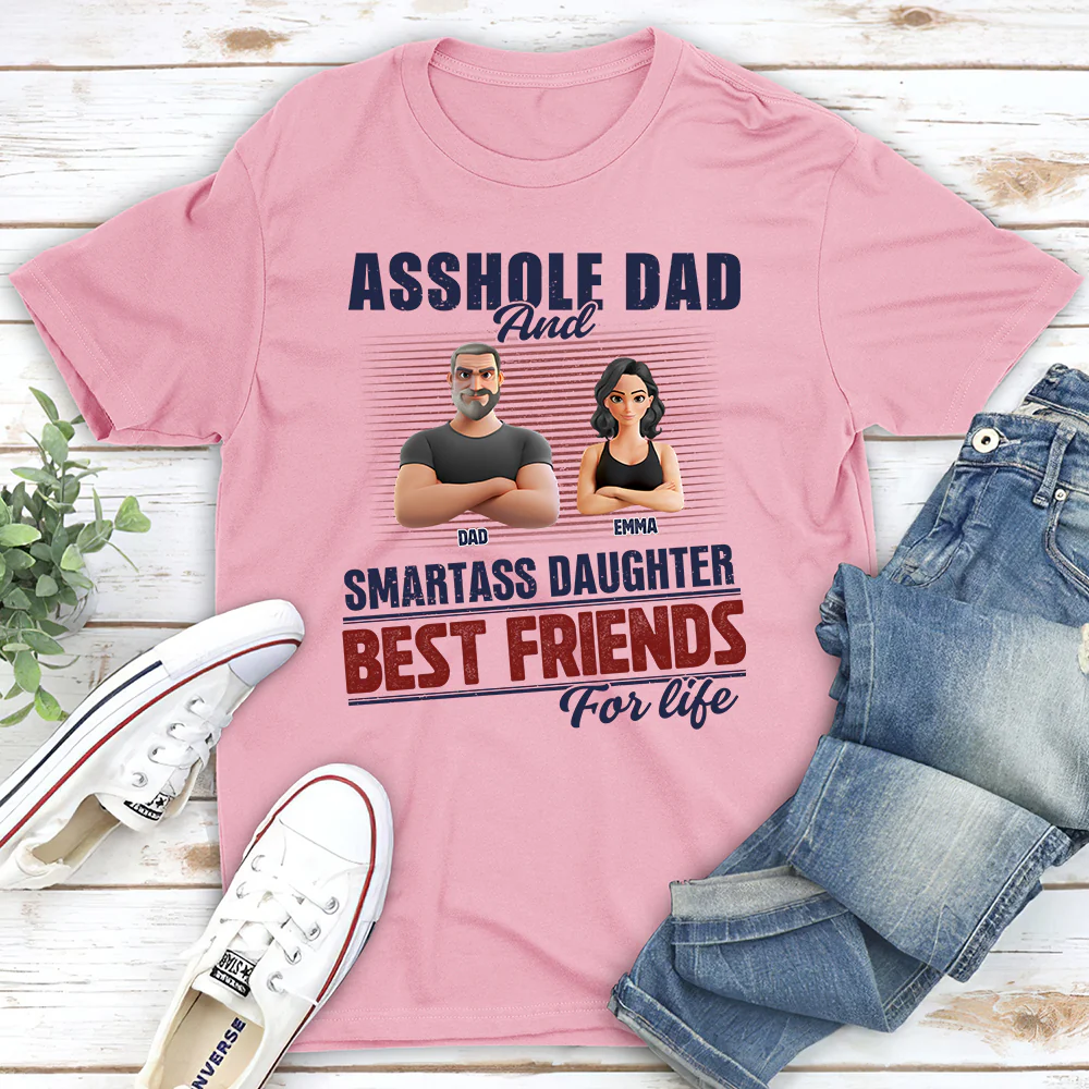 Best Dad And Smart Daughter - Personalized Custom Shirt - Image 4