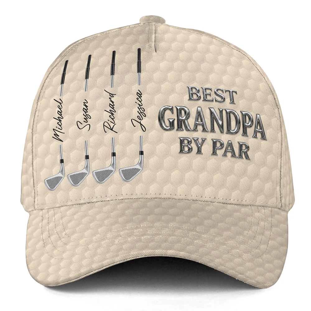Best Dad By Par - Personalized Custom Classic Cap - Image 5