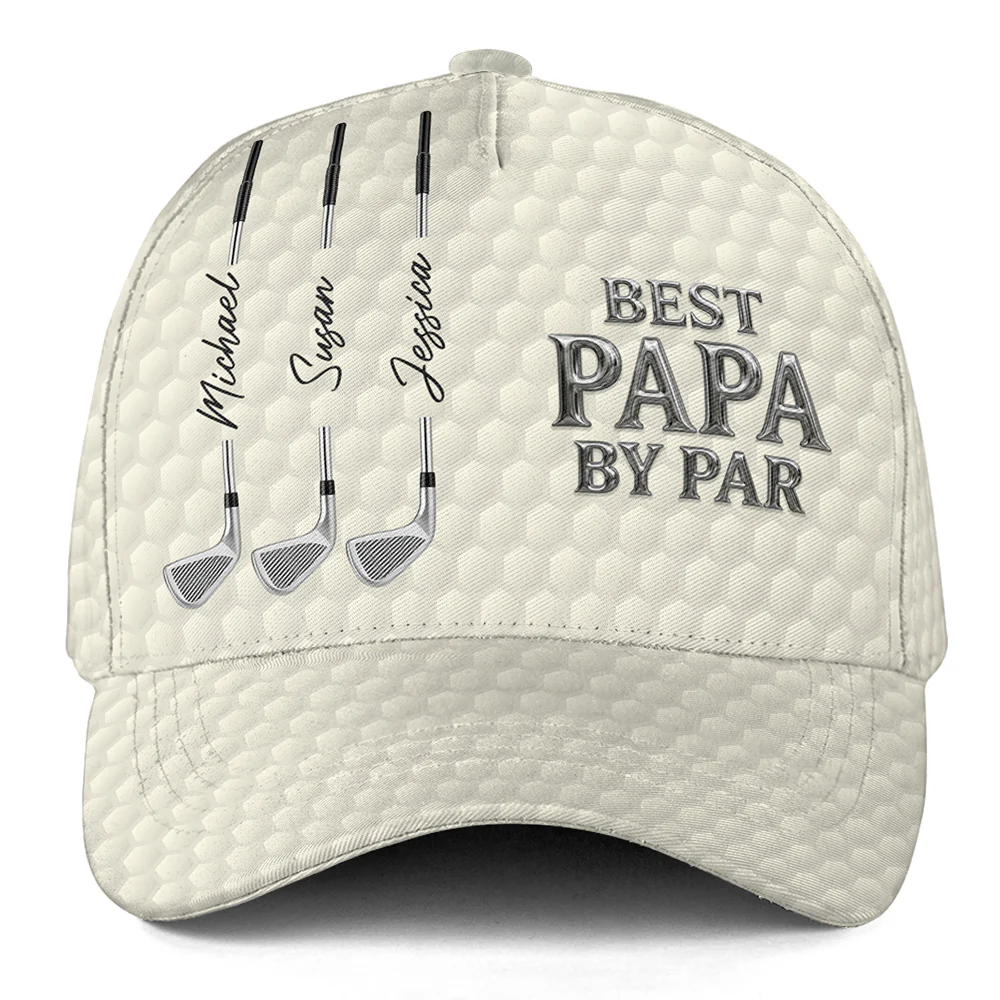 Best Dad By Par - Personalized Custom Classic Cap - Image 6