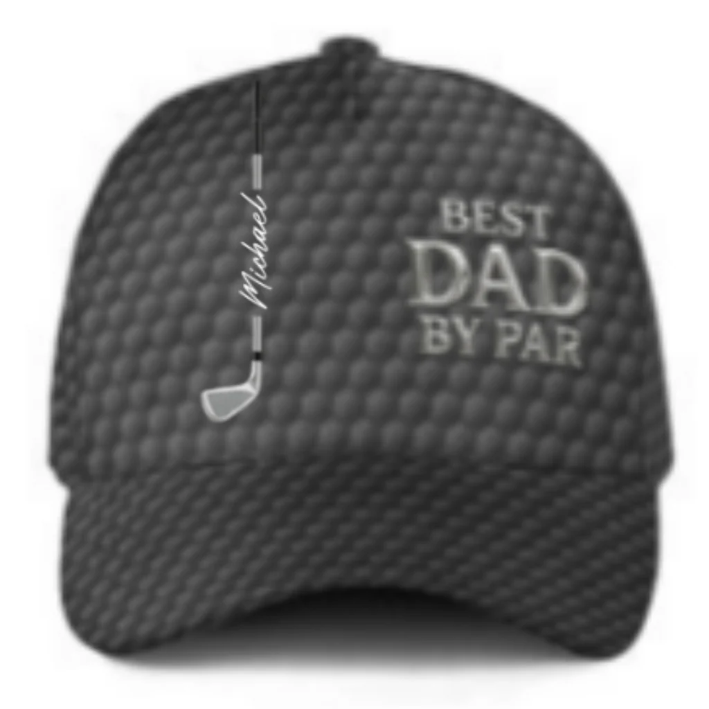 Best Dad By Par - Personalized Custom Classic Cap - Image 8
