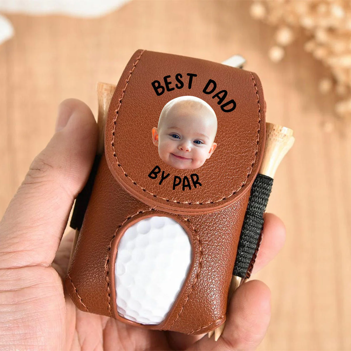 Best Dad By Par - Personalized Custom Golf Ball Bag - Image 4