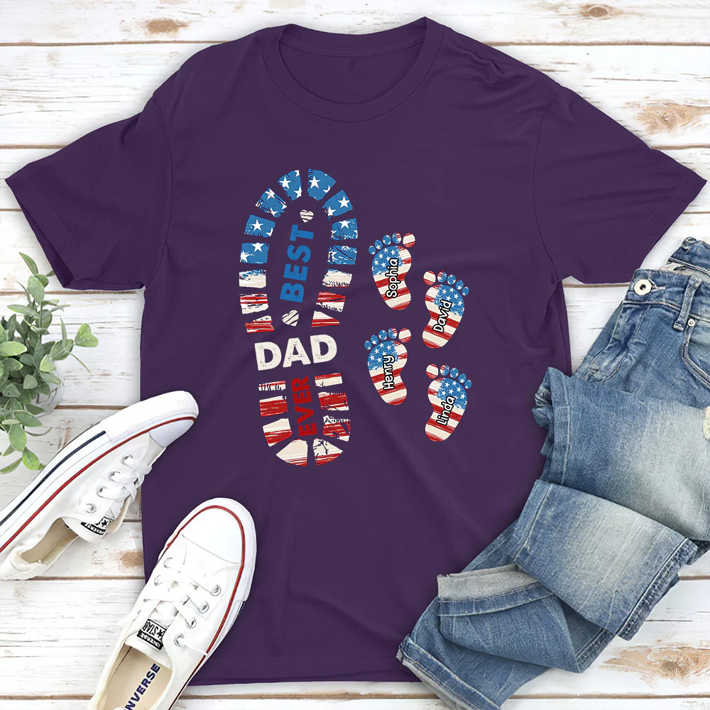 Best Dad Ever 2 - Personalized Custom Shirt - Image 3