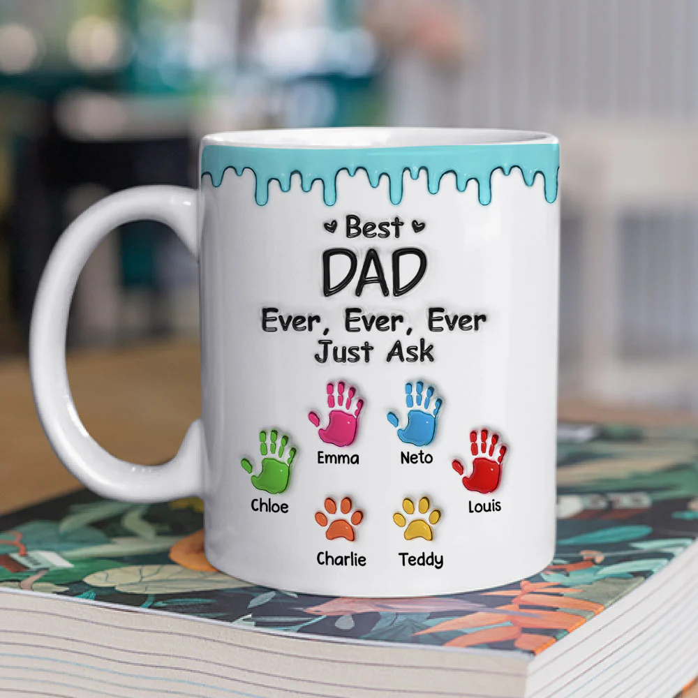 Best Dad Ever Just Ask - Personalized Custom 3D Inflated Effect Mug - Image 2