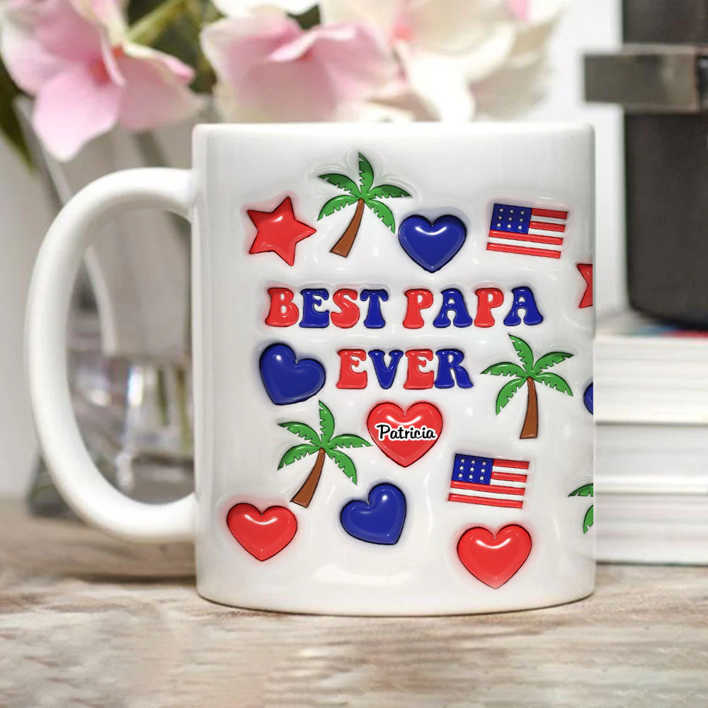 Best Dad Ever - Personalized Custom 3D Inflated Effect Mug - Image 2