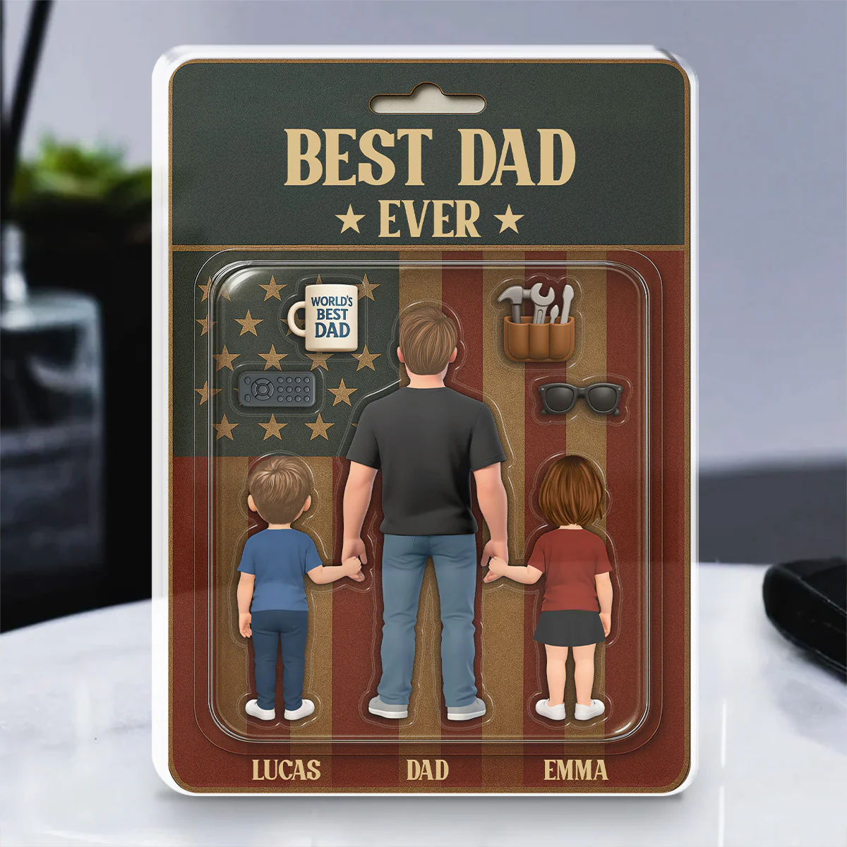 Best Dad Ever - Personalized Custom Acrylic Plaque - Image 3