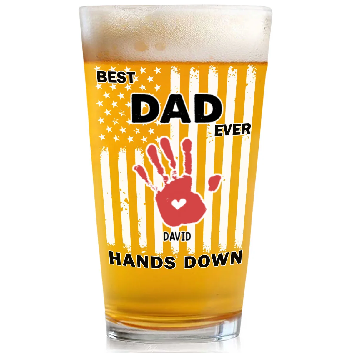 Best Dad Ever - Personalized Custom Beer Glass - Image 7