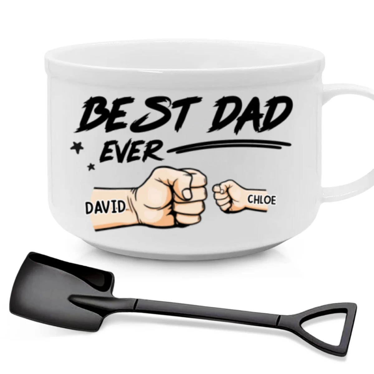 Best Dad Ever - Personalized Custom Ceramic Bowl - Image 7