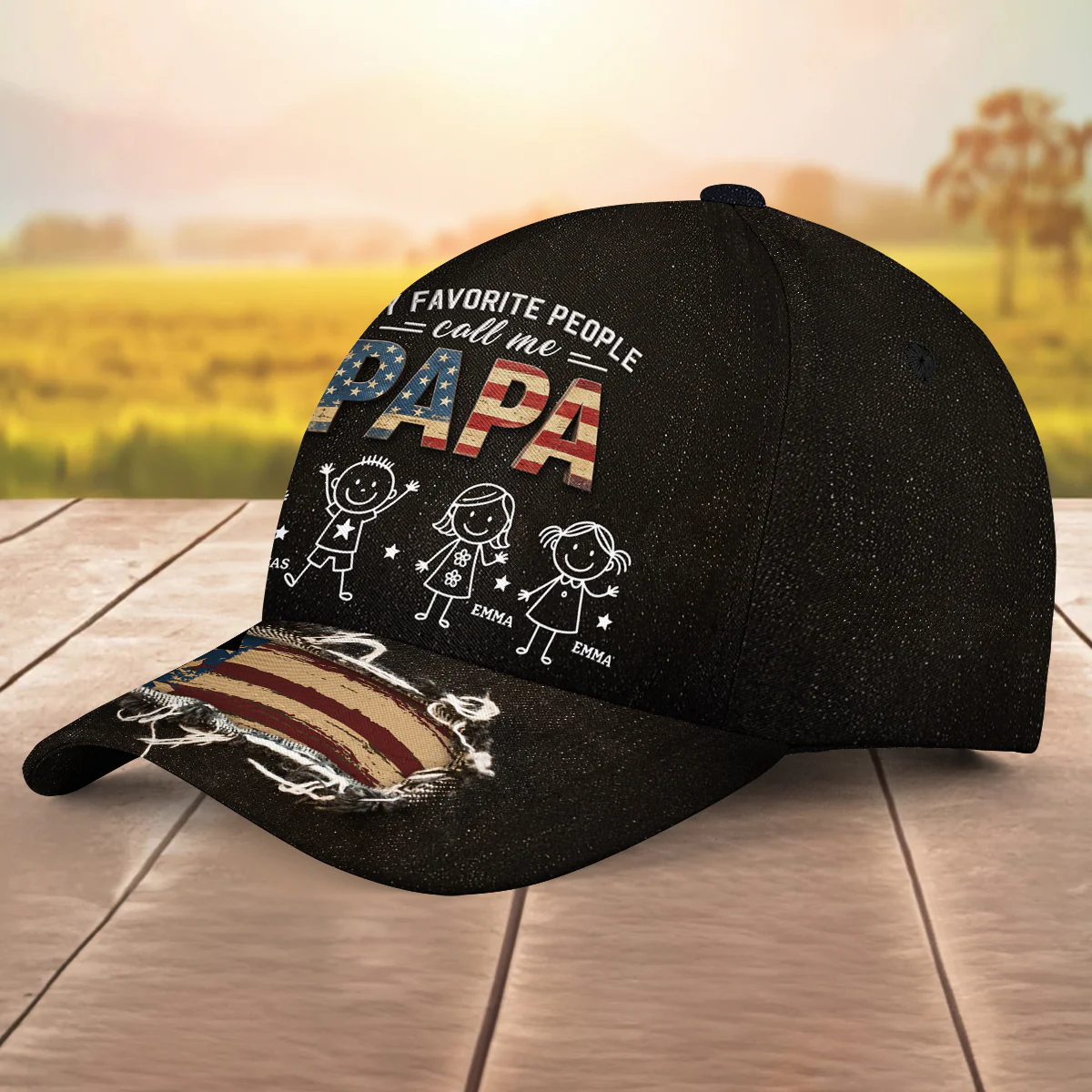 Best Dad Ever - Personalized Custom Classic Cap - Image 5