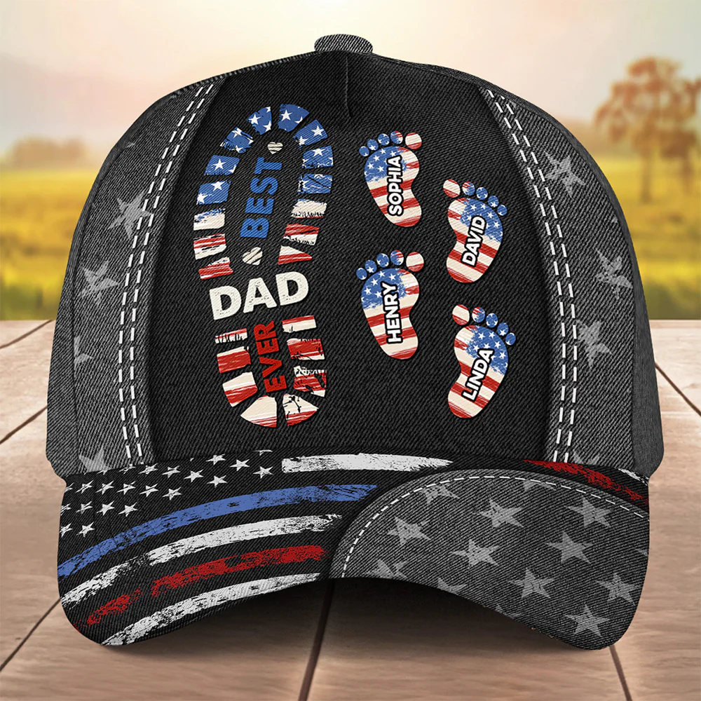 Best Dad Ever - Personalized Custom Classic Cap - Image 4