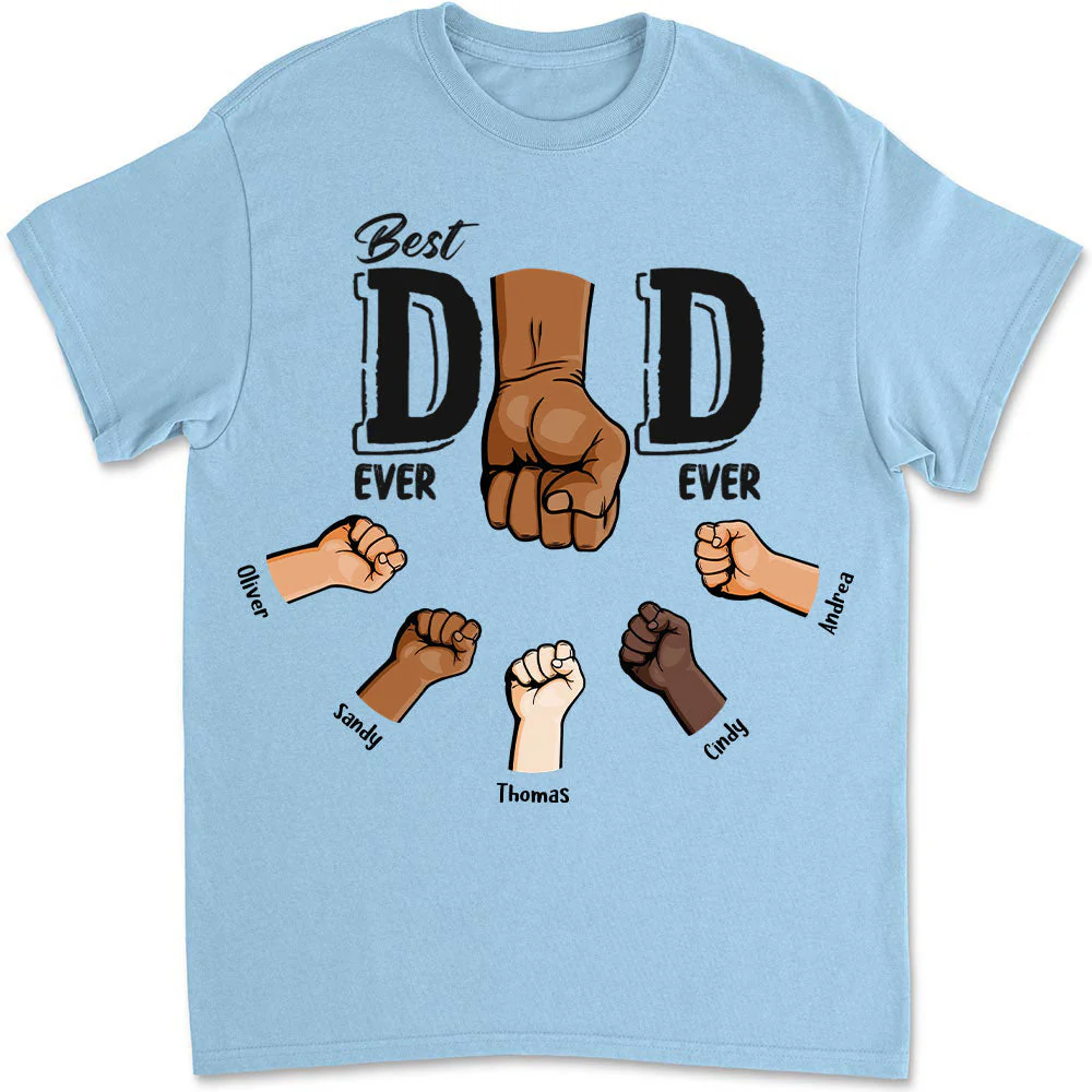 Best Dad Ever - Personalized Custom Classic T-shirt - Image 2
