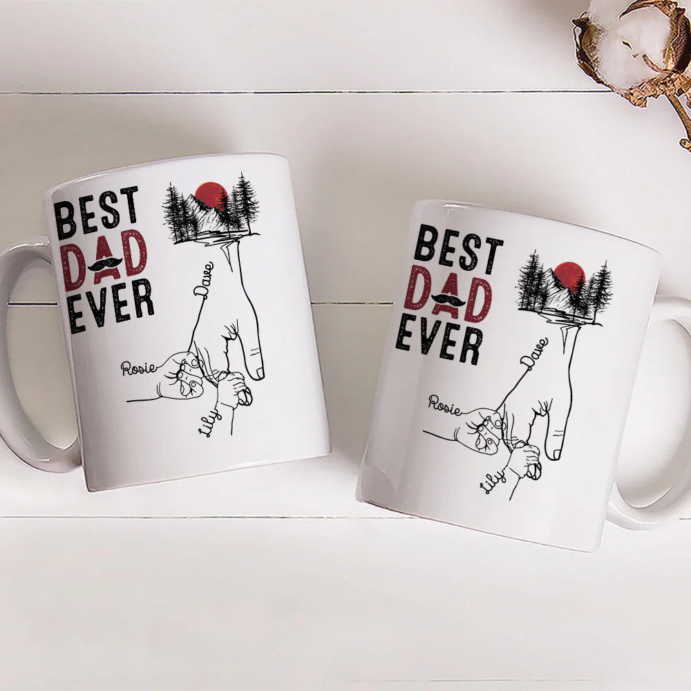 Best Dad Ever - Personalized Custom Coffee Mug - Image 3