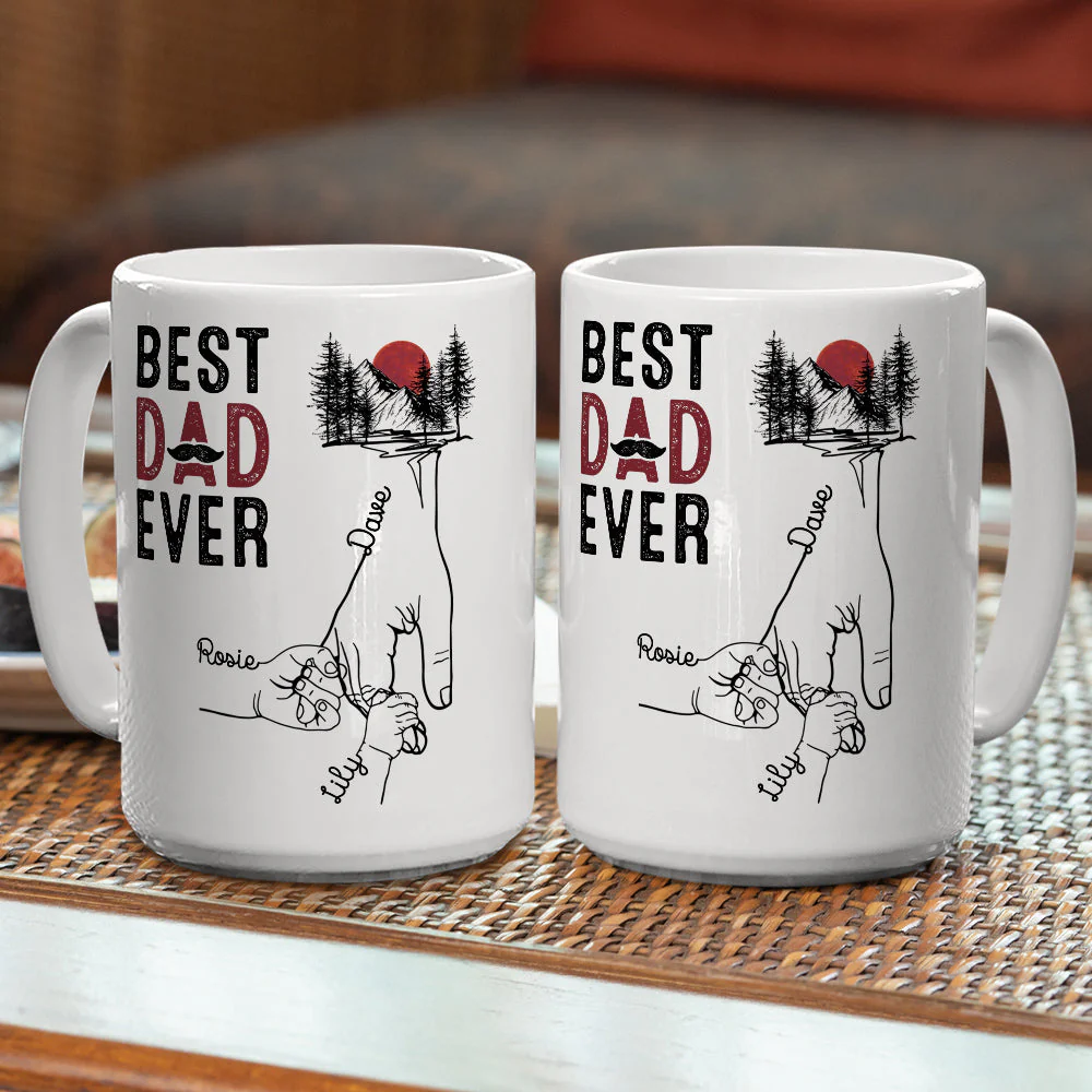 Best Dad Ever - Personalized Custom Coffee Mug - Image 4