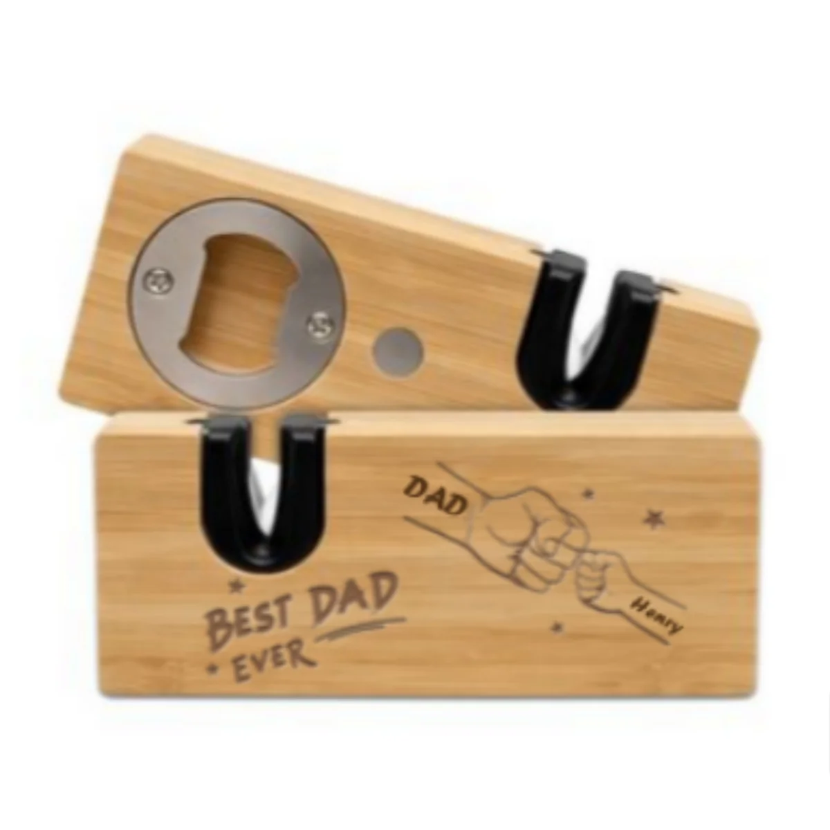 Best Dad Ever - Personalized Custom Engraved Opener Sharpener Stowel - Image 8