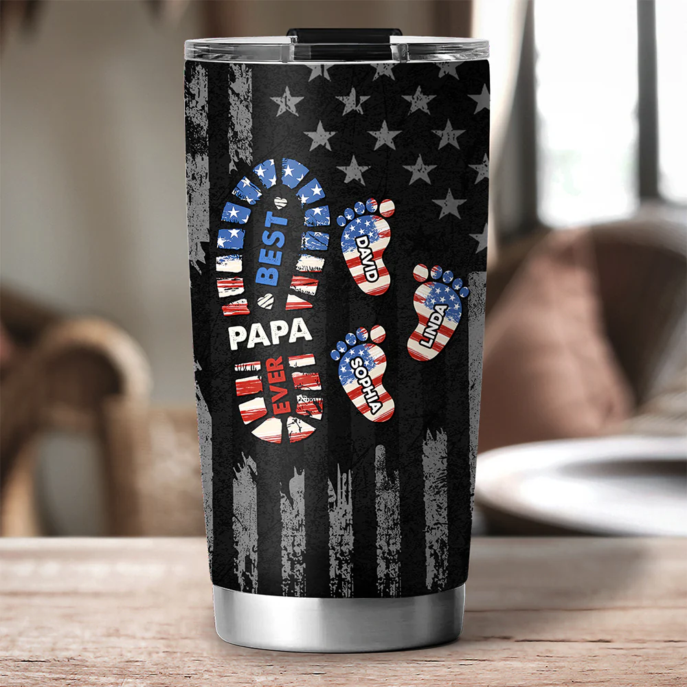 Best Dad Ever - Personalized Custom Tumbler - Image 2