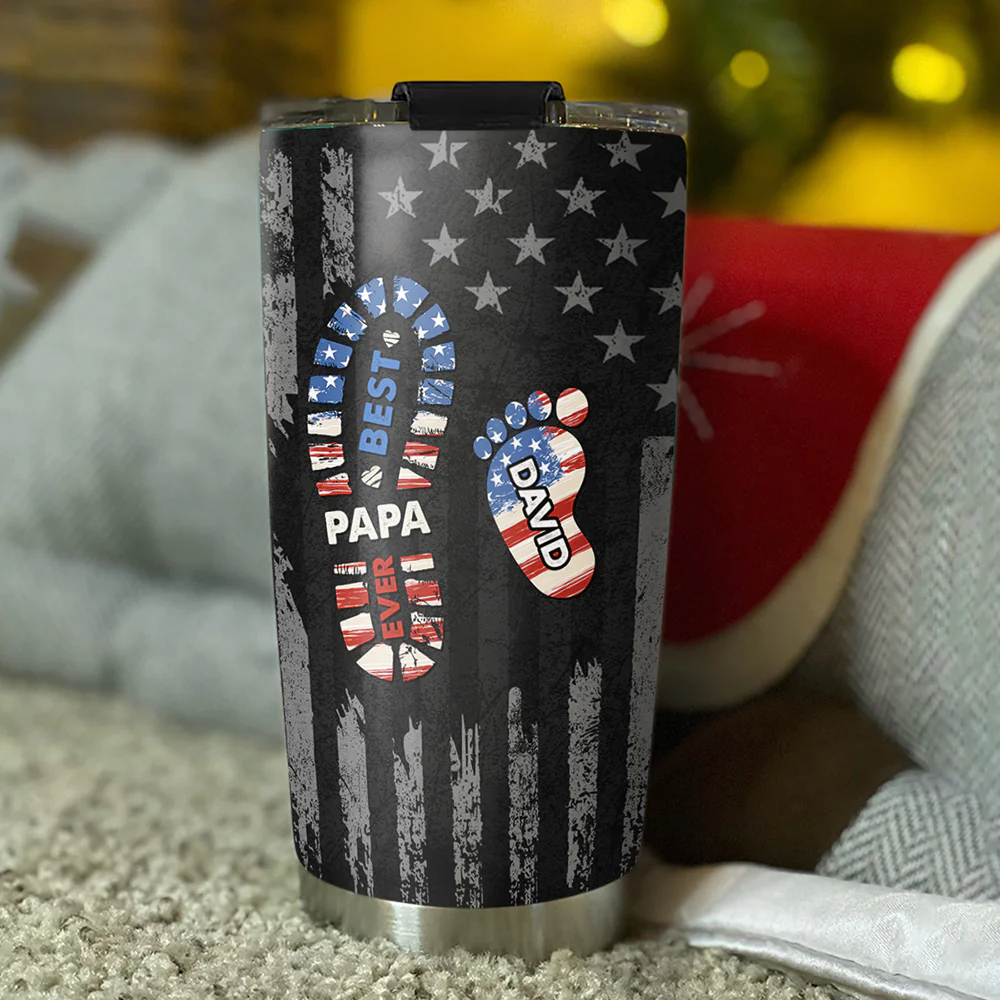 Best Dad Ever - Personalized Custom Tumbler - Image 3