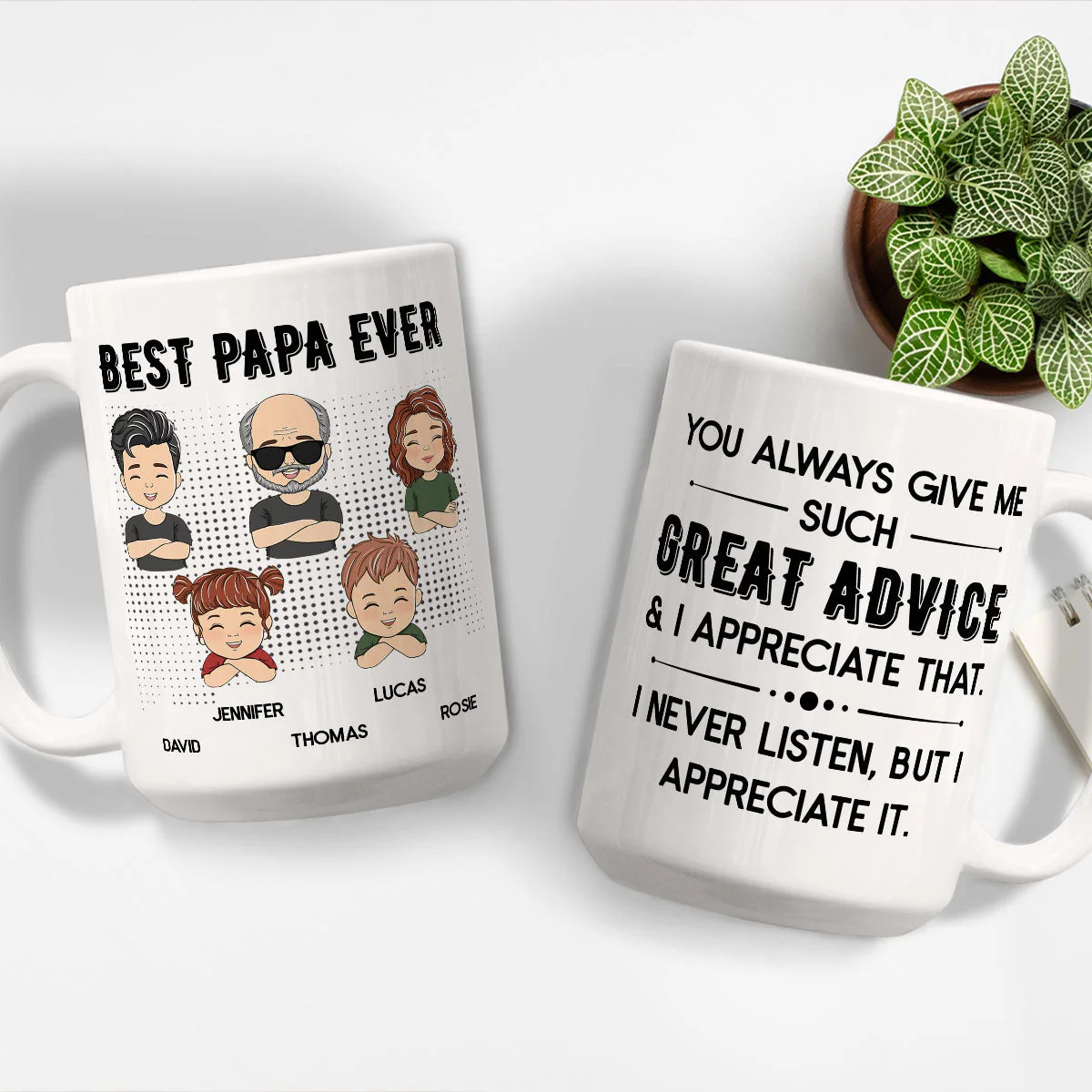 Best Dad Ever You Always Give Me Such Great Advice - Personalized Custom Coffee Mug - Image 5