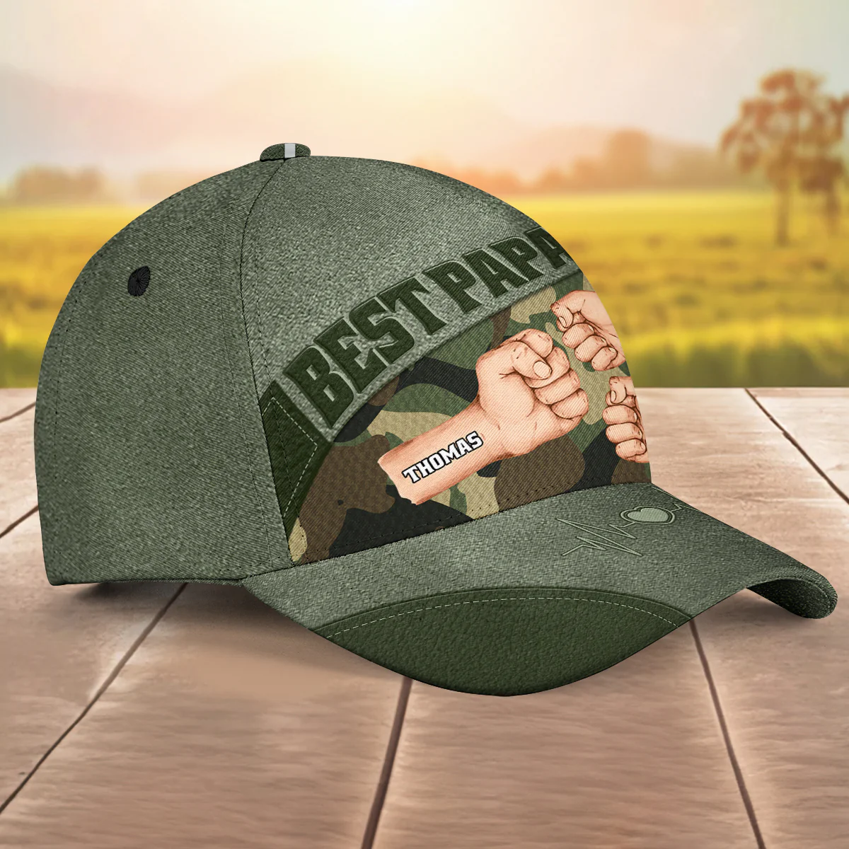 Best Dad Grandpa Ever - Personalized Custom Classic Cap - Image 6