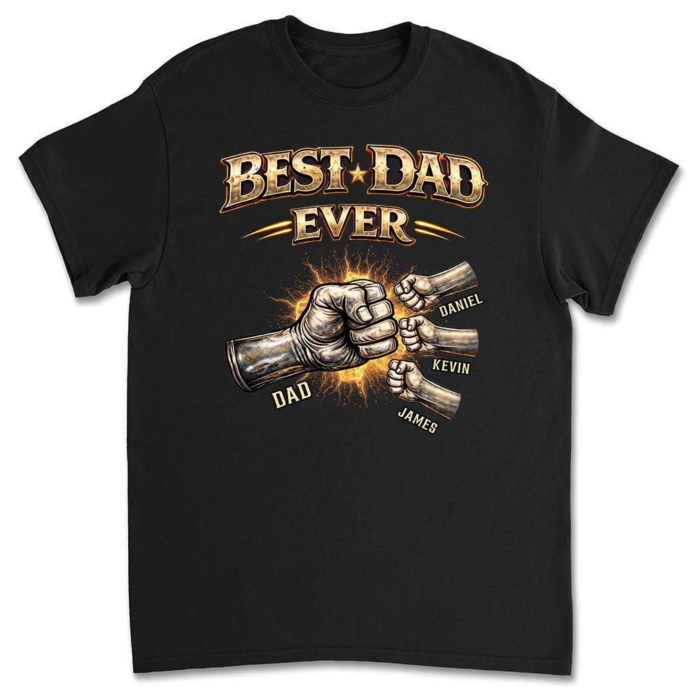 Best Dad Hand Bump - Personalized Custom Shirt