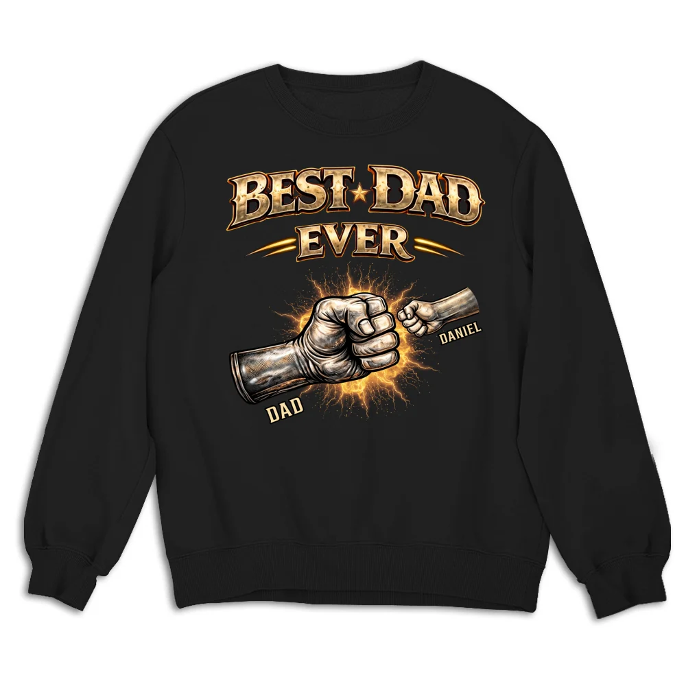Best Dad Hand Bump - Personalized Custom Shirt - Image 13