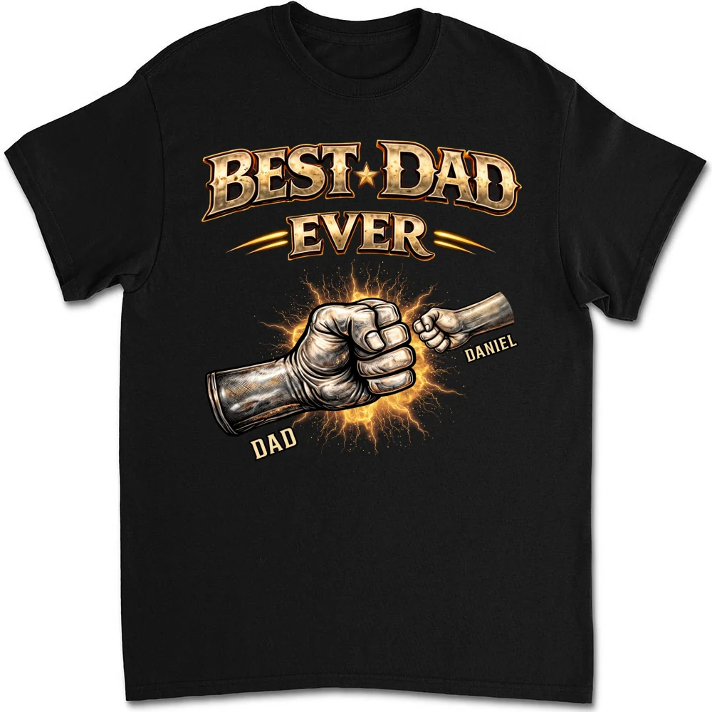 Best Dad Hand Bump - Personalized Custom Shirt - Image 6