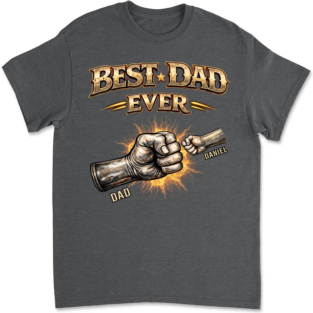Best Dad Hand Bump - Personalized Custom Shirt - Image 7