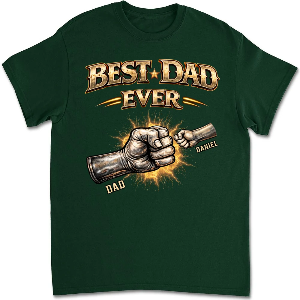 Best Dad Hand Bump - Personalized Custom Shirt - Image 8