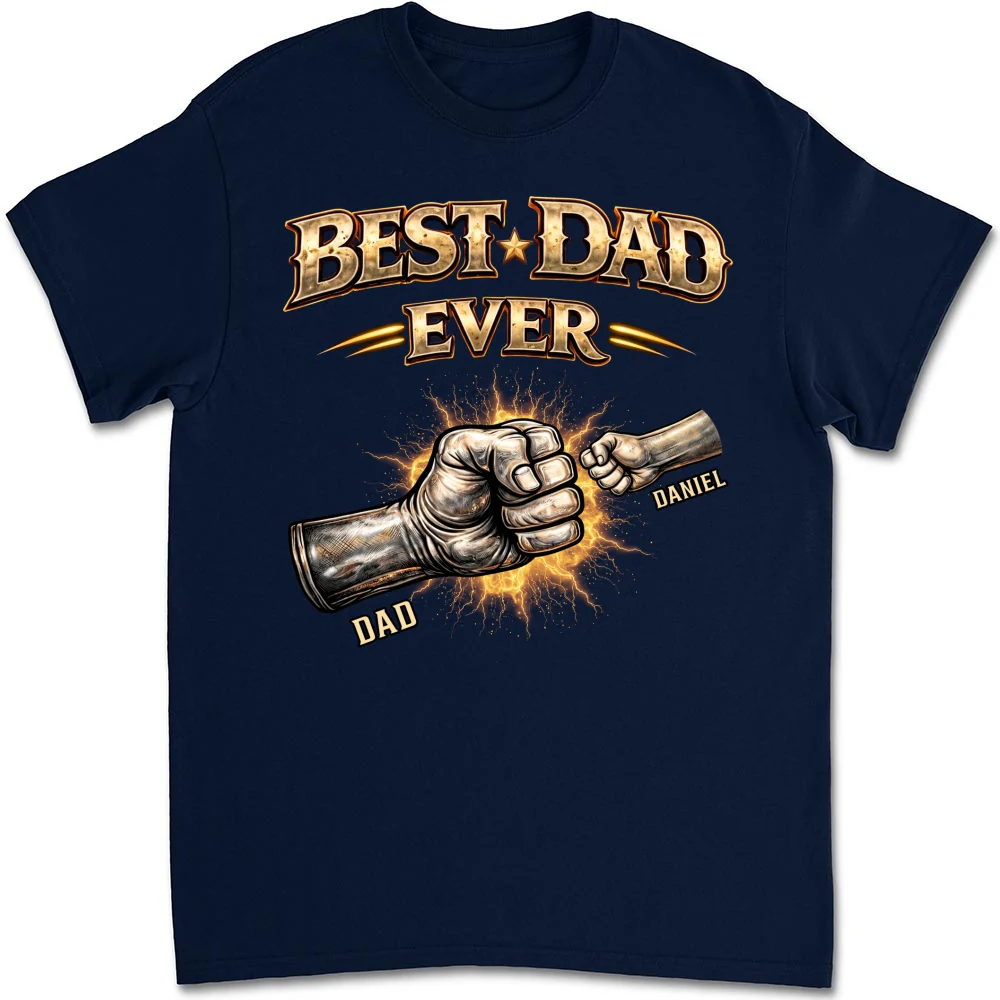 Best Dad Hand Bump - Personalized Custom Shirt - Image 9