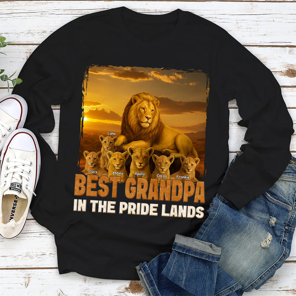Best Dad In The Pride Lands - Personalized Custom Shirt - Image 4
