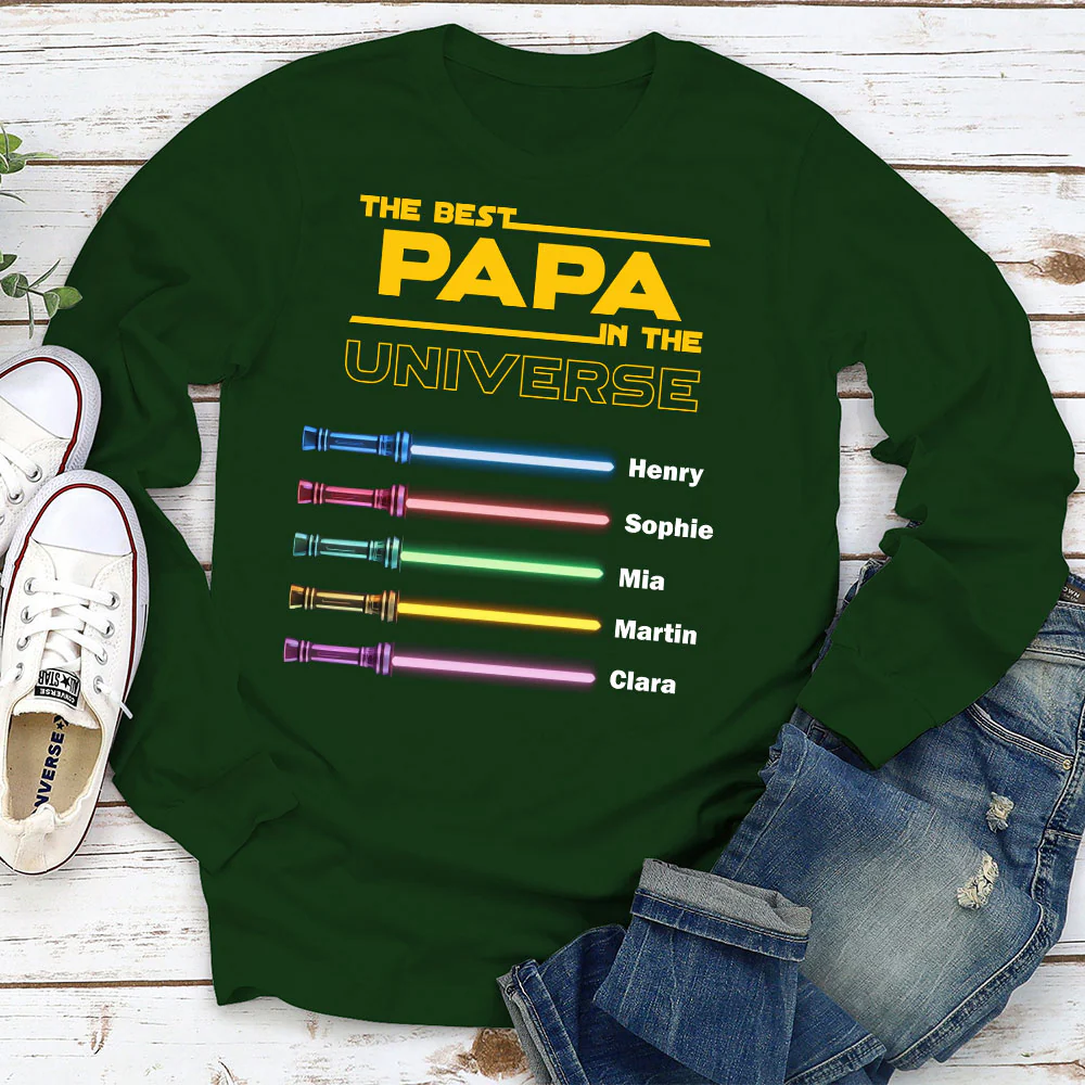 Best Dad In The Universe - Personalized Custom Shirt - Image 8
