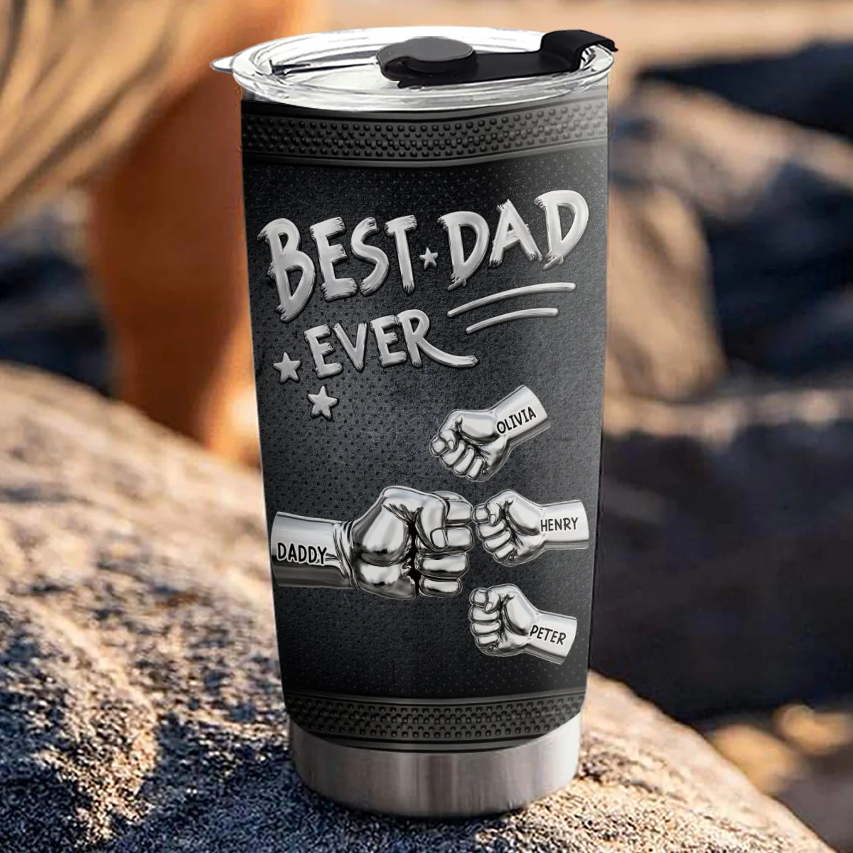Best Dad New Style - Personalized Custom 3D Inflated Effect Tumbler - Image 3