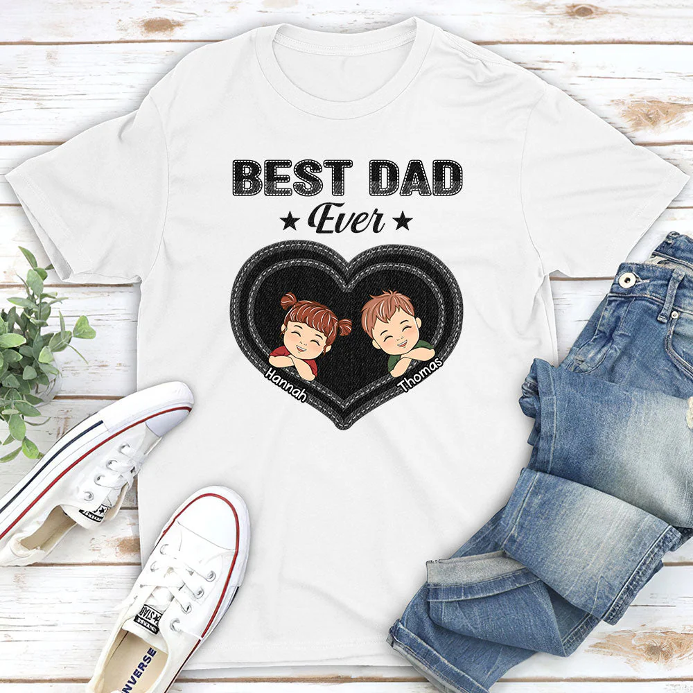 Best Dad Papa Ever - Personalized Custom Shirt - Image 2