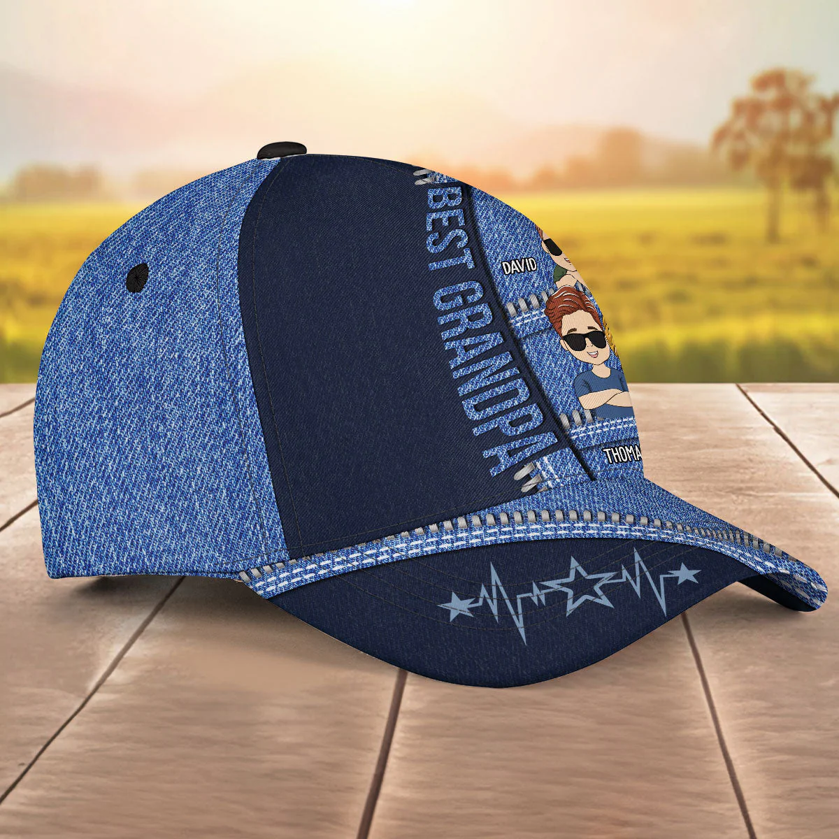 Best Dad - Personalized Classic Cap - Image 5