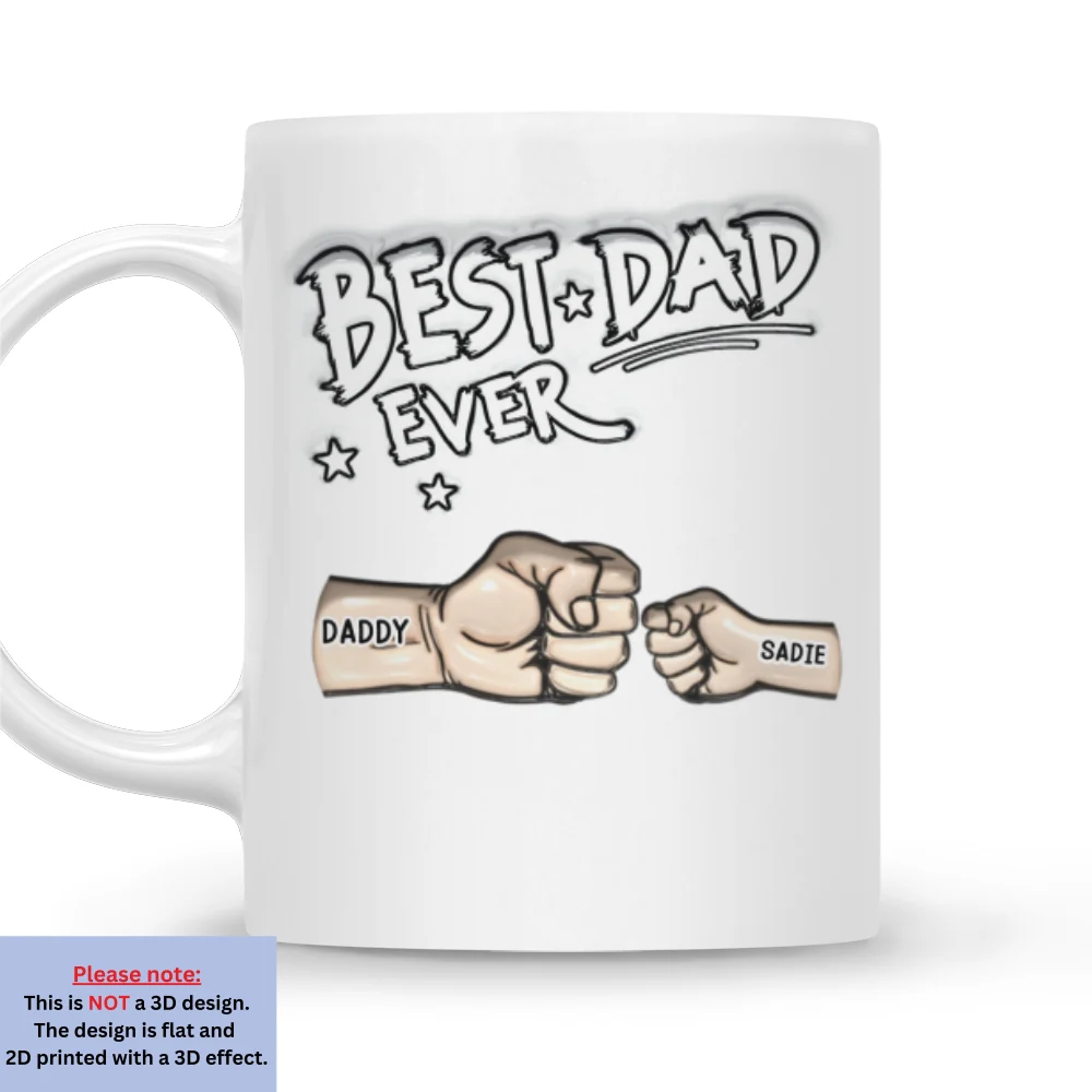 Best Dad - Personalized Custom 3D Inflated Effect Mug - Image 7