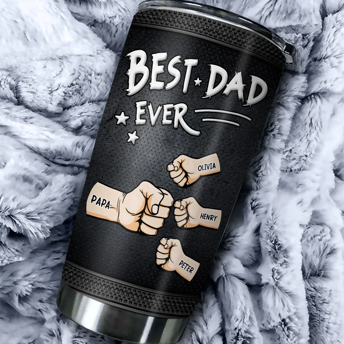 Best Dad - Personalized Custom 3D Inflated Effect Tumbler - Image 6