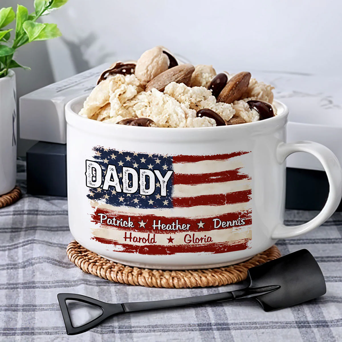 Best Dad - Personalized Custom Ceramic Bowl - Image 2