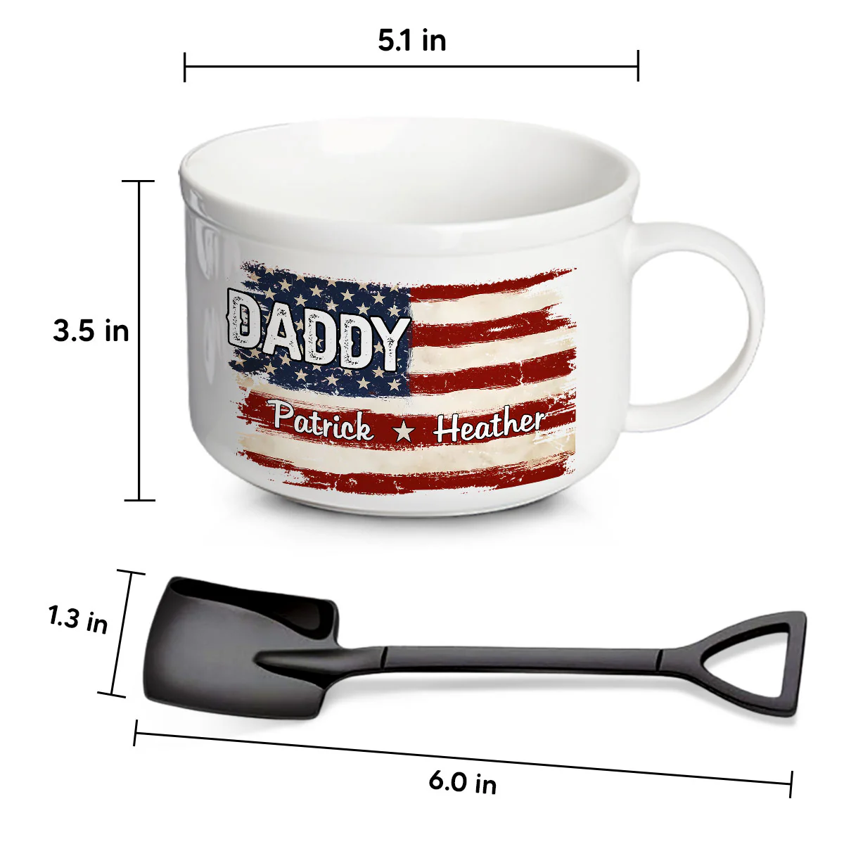 Best Dad - Personalized Custom Ceramic Bowl - Image 4