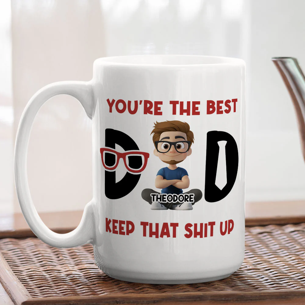 Best Dad - Personalized Custom Coffee Mug - Image 5