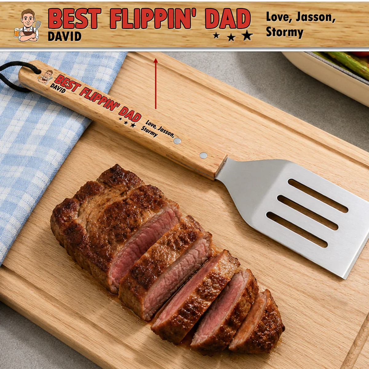 Best Dad - Personalized Custom Grill Spatula