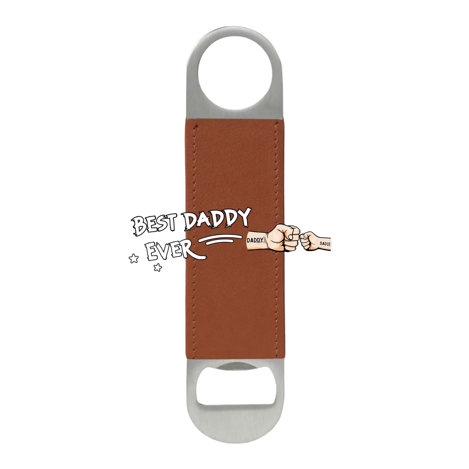 Best Dad - Personalized Custom Leather Bottle Opener - Image 9