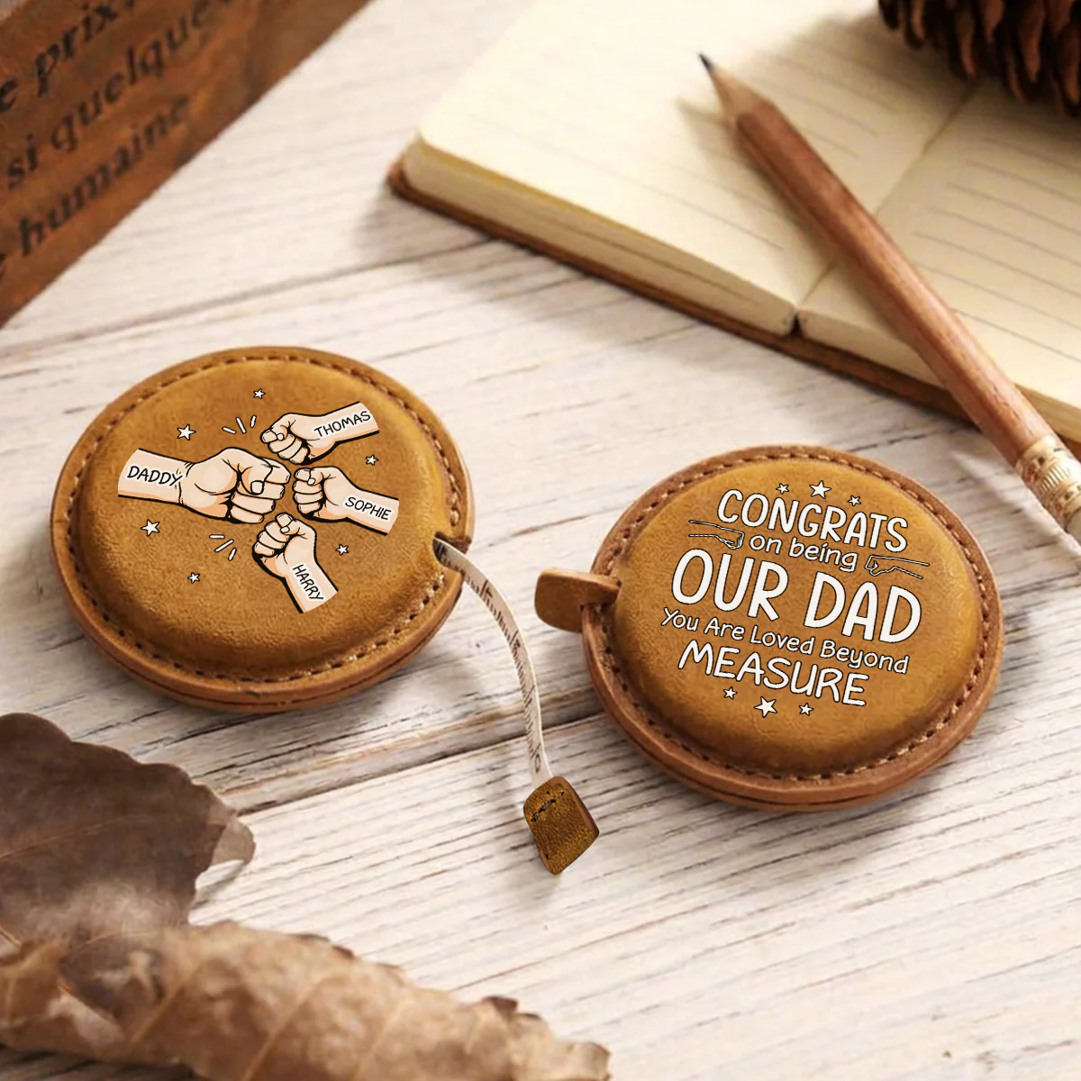 Best Dad - Personalized Custom Leather Tape Measure