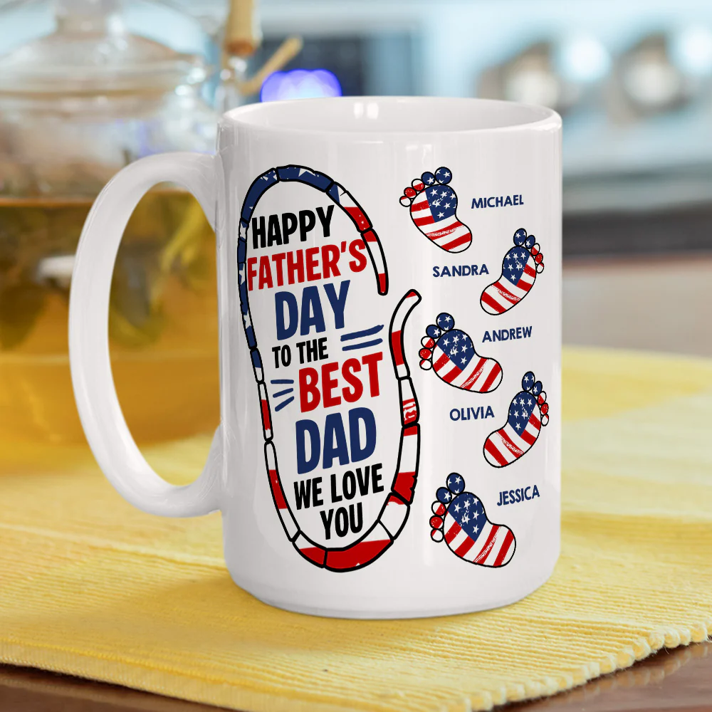 Best Dad We Love You - Personalized Custom Coffee Mug - Image 3