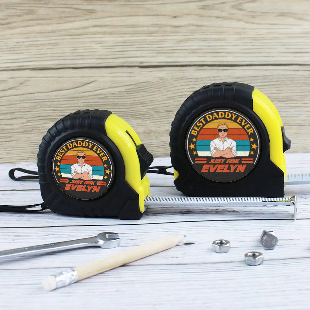 Best Daddy Ever - Personalized Custom Tape Measure - Image 2
