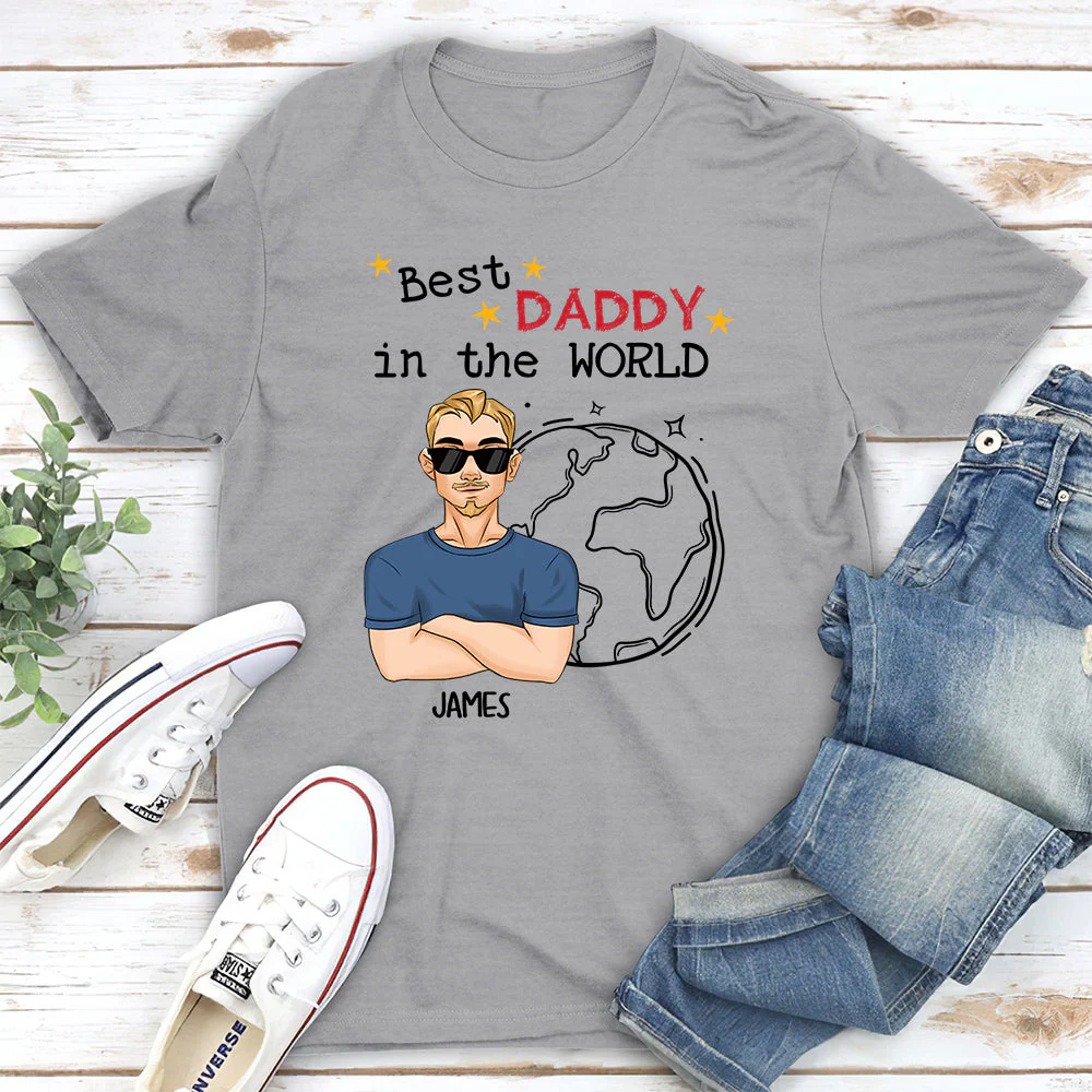 Best Daddy In The World - Personalized Custom Shirt - Image 3