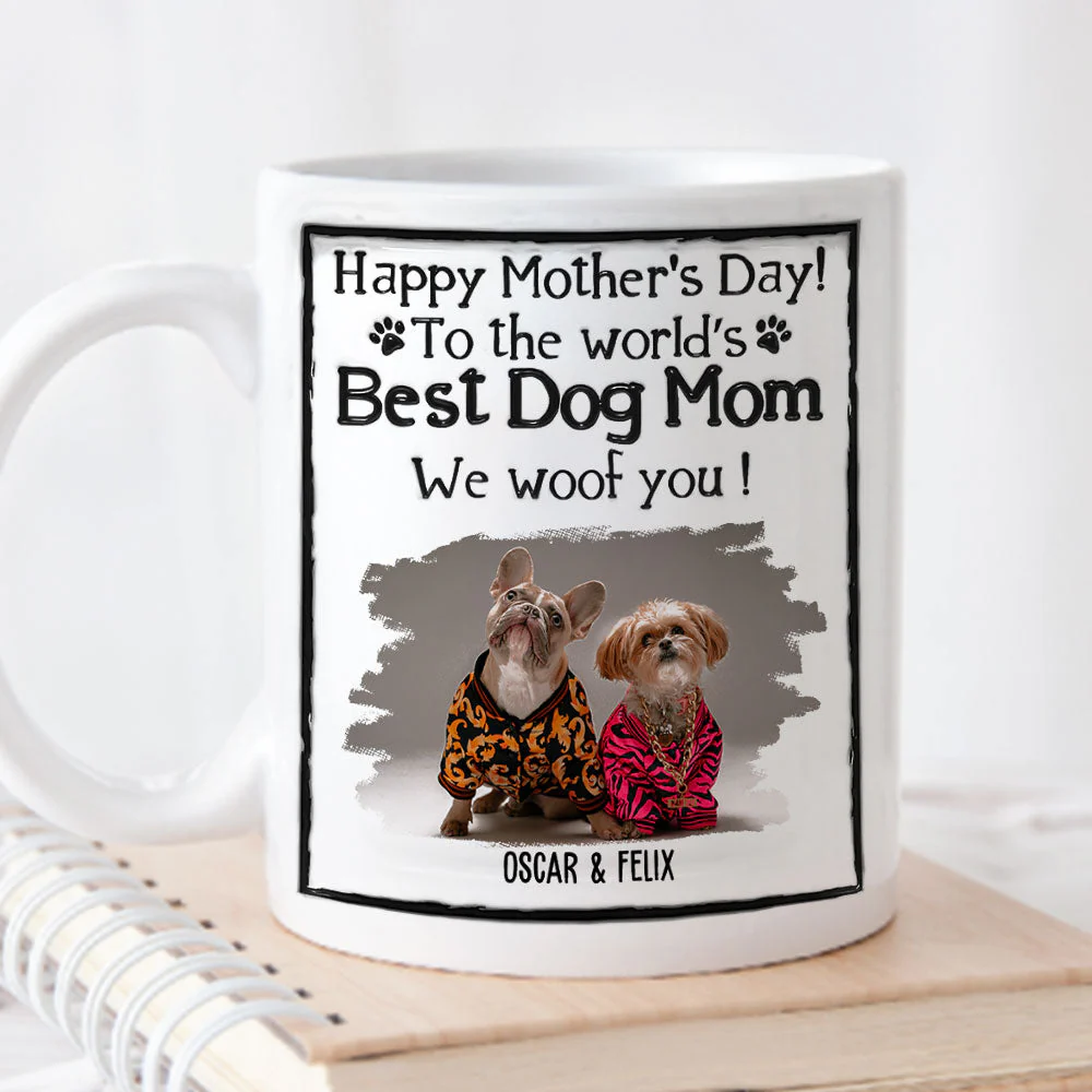Best Dog Dad - Personalized Custom 3D Inflated Effect Mug - Image 3