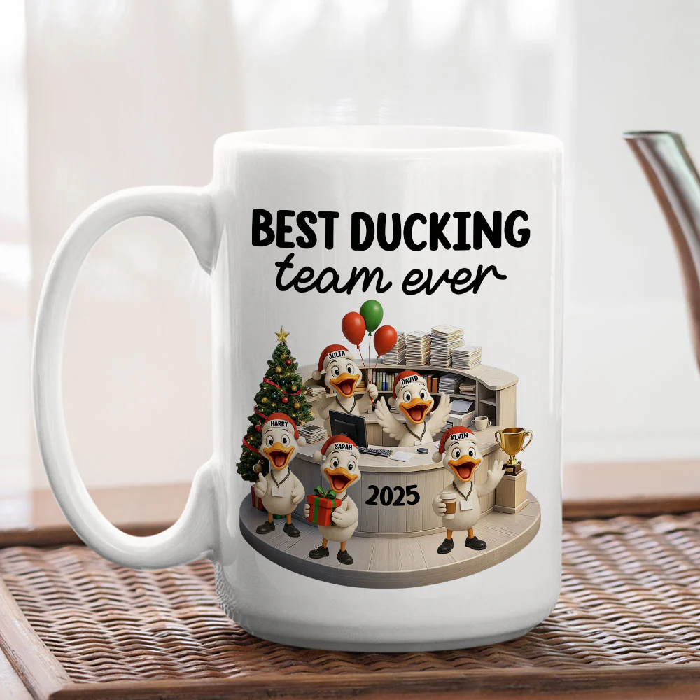 Best Ducking Team Ever - Personalized Custom Coffee Mug - Image 6