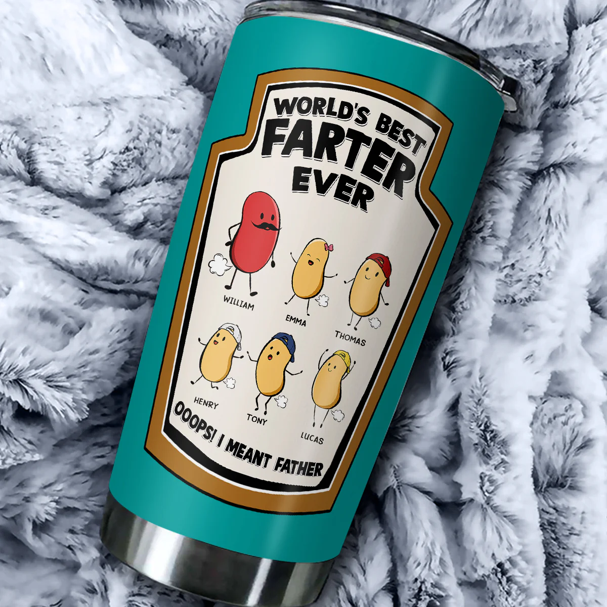 Best Farter Ever I Meant Father - Personalized Custom Tumbler - Image 4