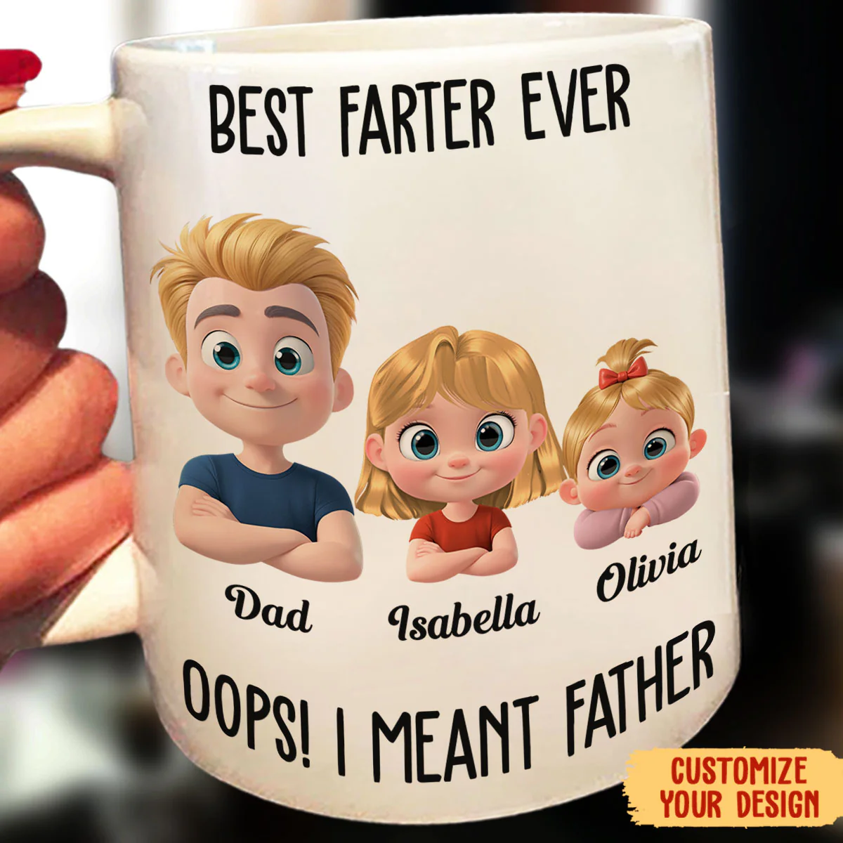 Best Farter Ever - Personalized Custom Coffee Mug - Image 3