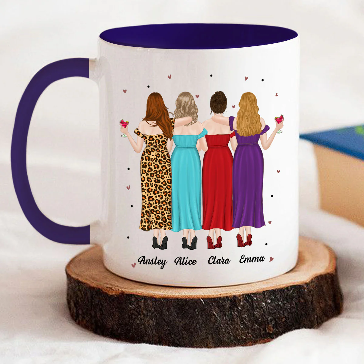 Best Friend Ever - Personalized Custom Accent Mug - Image 5