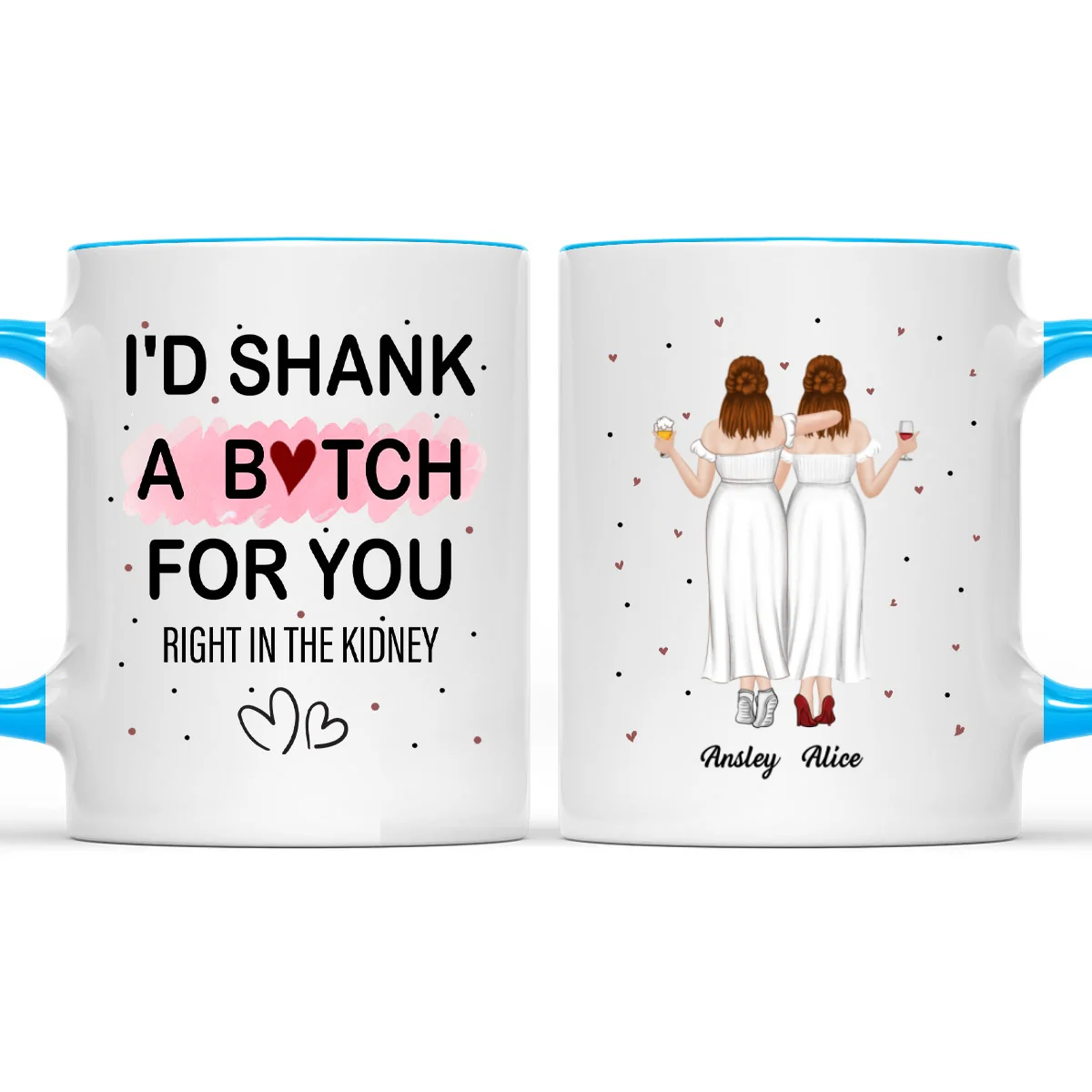 Best Friend Ever - Personalized Custom Accent Mug - Image 7
